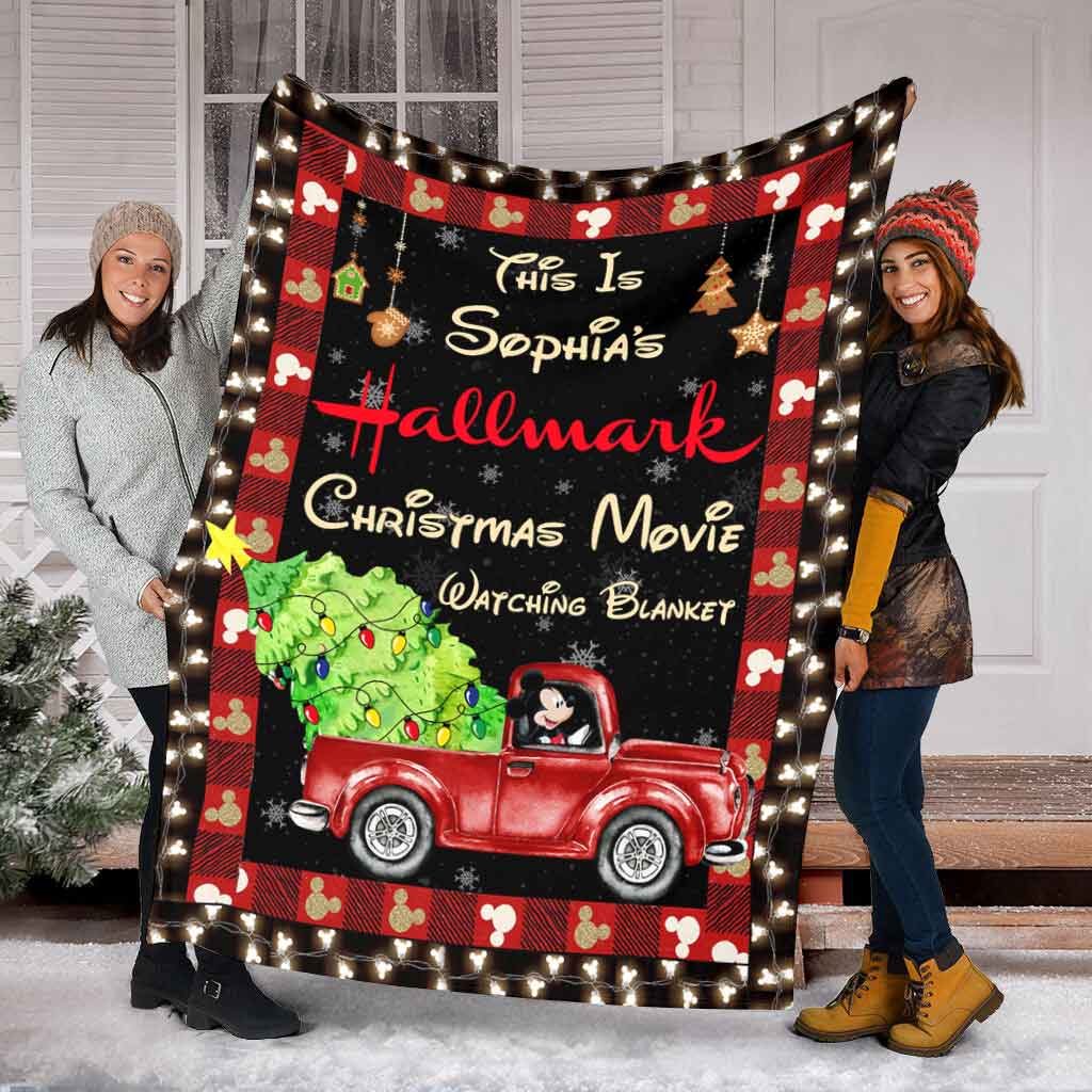 Personalized Christmas Movie Watching Blanket Gift for Mom