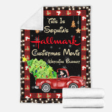 Load image into Gallery viewer, Personalized Christmas Movie Watching Blanket Gift for Mom
