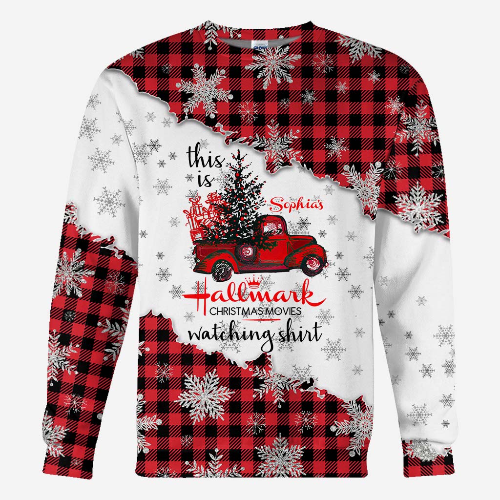 Personalized Christmas All Over Hoodie Custom Name Gift for Family
