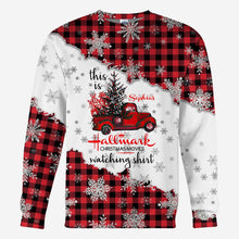 Load image into Gallery viewer, Personalized Christmas All Over Hoodie Custom Name Gift for Family
