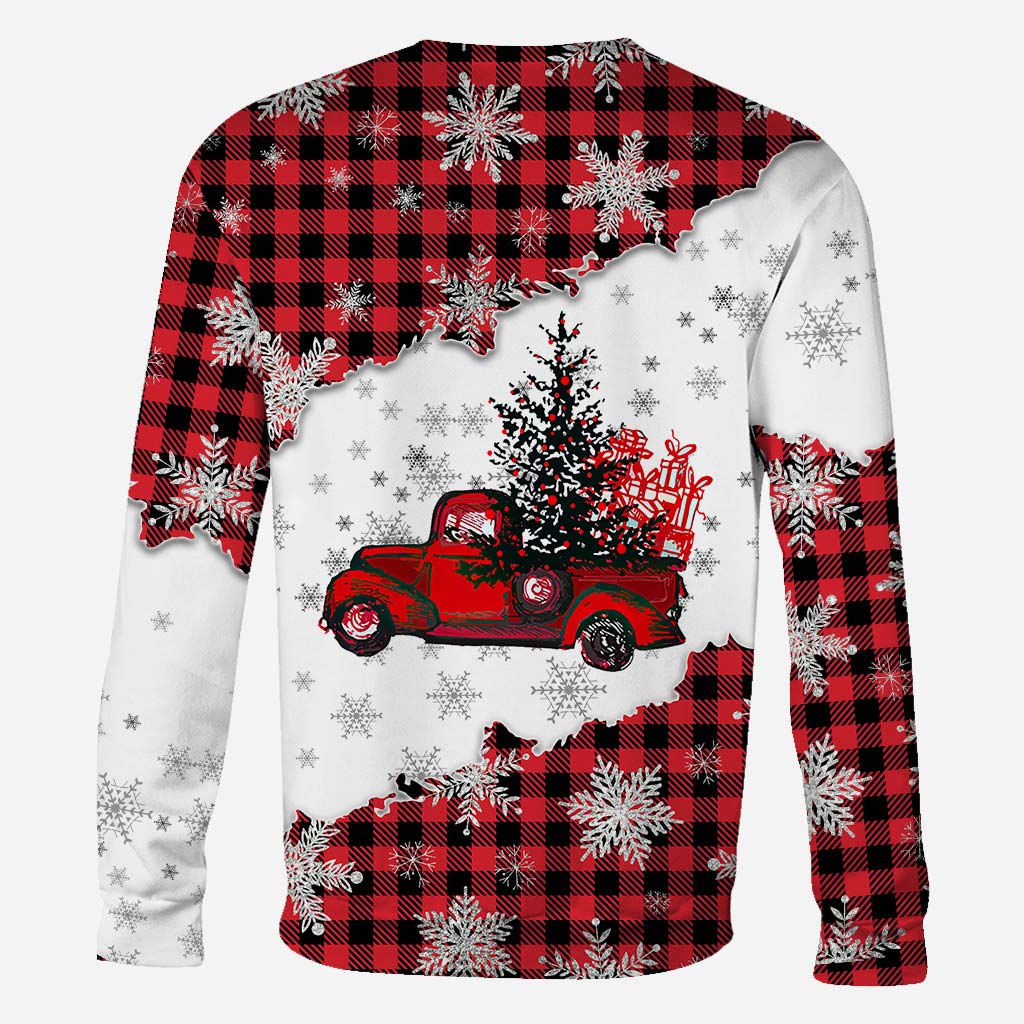 Personalized Christmas All Over Hoodie Custom Name Gift for Family