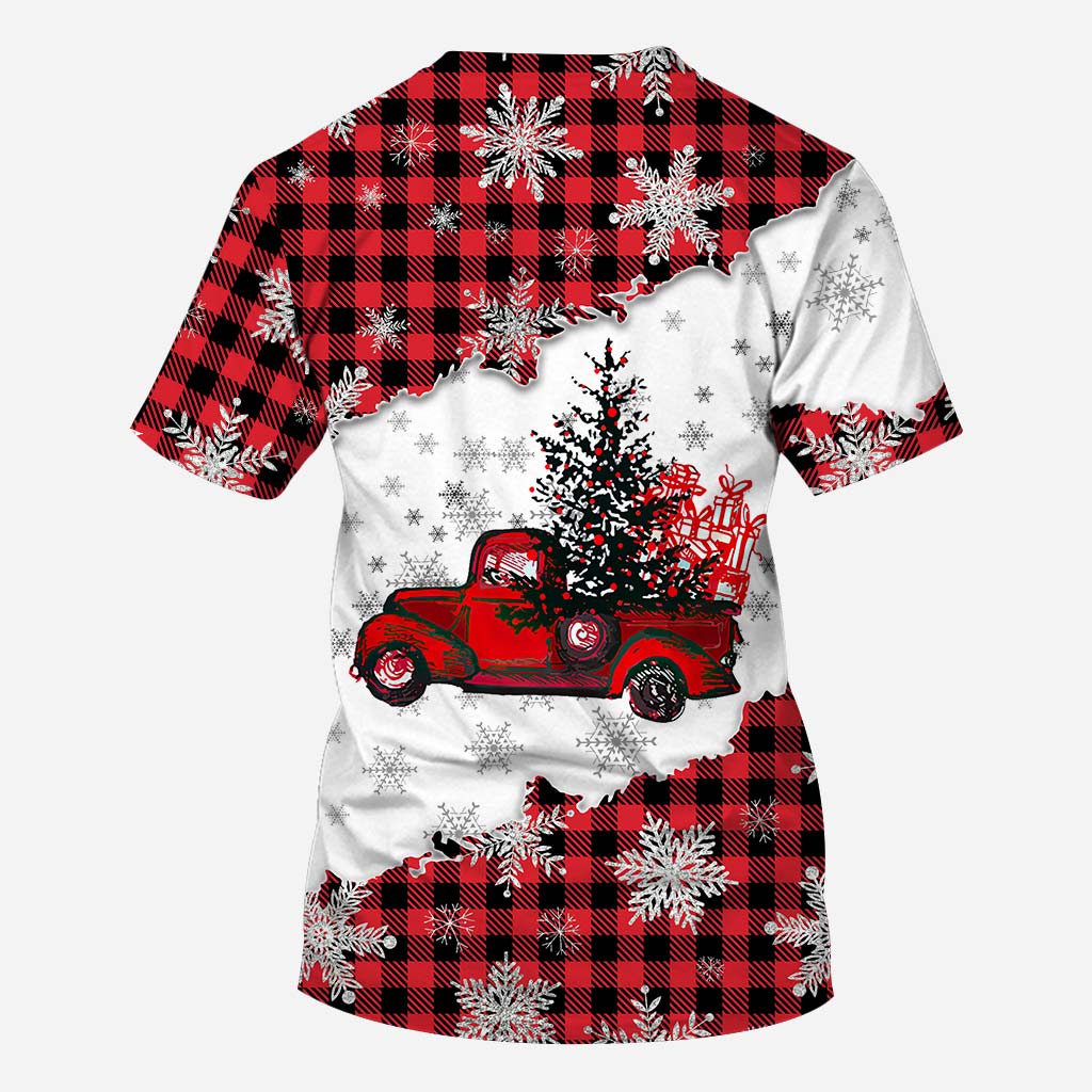 Personalized Christmas All Over Hoodie Custom Name Gift for Family