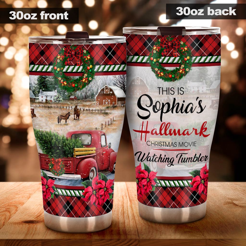 Personalized Christmas Movie Tumbler Custom Name Gift