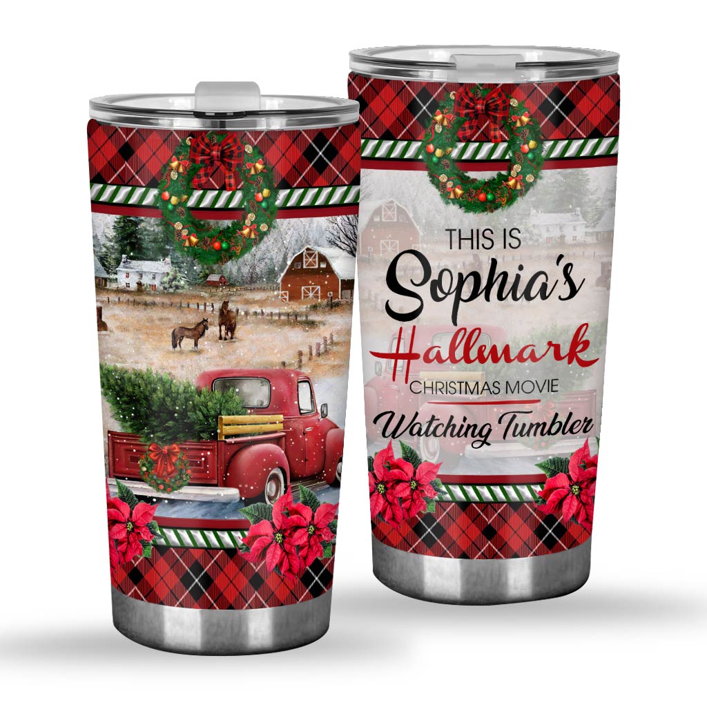 Personalized Christmas Movie Tumbler Custom Name Gift