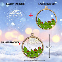 Load image into Gallery viewer, Personalized Grinch Family Ornament Custom Names Christmas Gift
