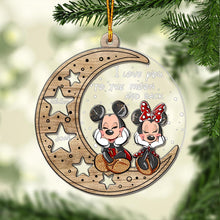 Load image into Gallery viewer, Personalized Moon and Stars Ornament Custom Names Gift for Christmas
