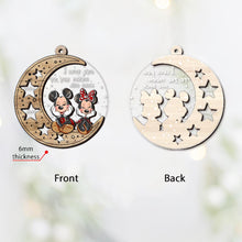 Load image into Gallery viewer, Personalized Moon and Stars Ornament Custom Names Gift for Christmas
