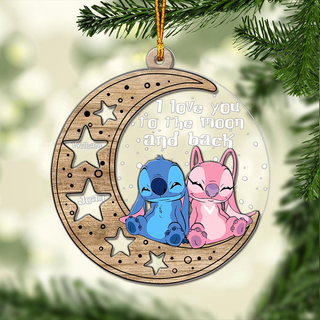 Personalized Christmas Layers Mix Ornament I Love You Gift
