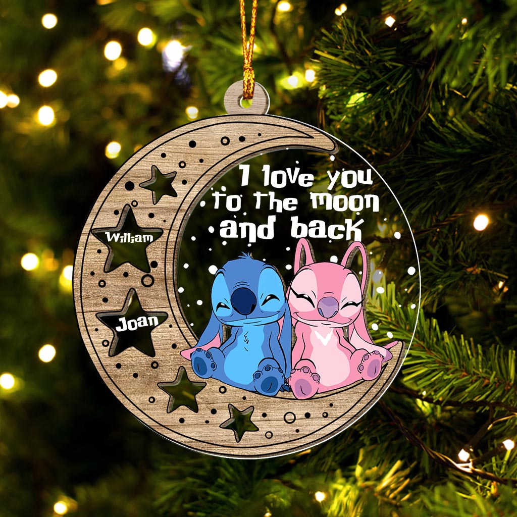 Personalized Christmas Layers Mix Ornament I Love You Gift