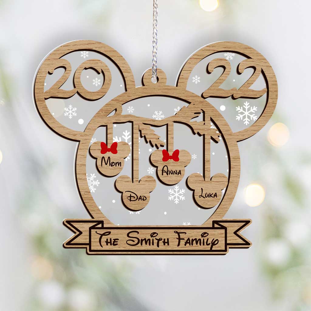 Personalized Family Christmas Mouse Ornament Custom Name 2022 Gift