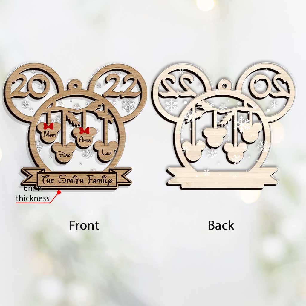 Personalized Family Christmas Mouse Ornament Custom Name 2022 Gift