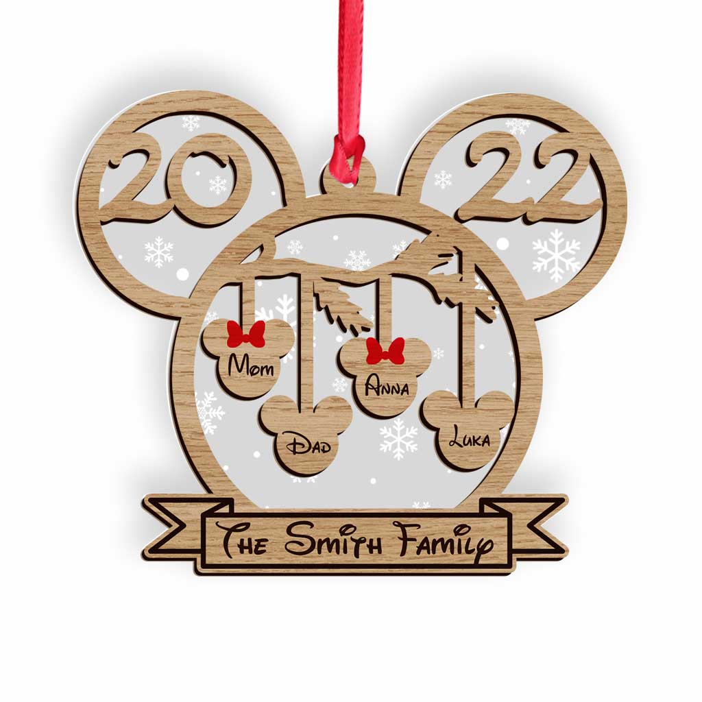 Personalized Family Christmas Mouse Ornament Custom Name 2022 Gift