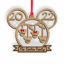 Load image into Gallery viewer, Personalized Family Christmas Mouse Ornament Custom Name 2022 Gift
