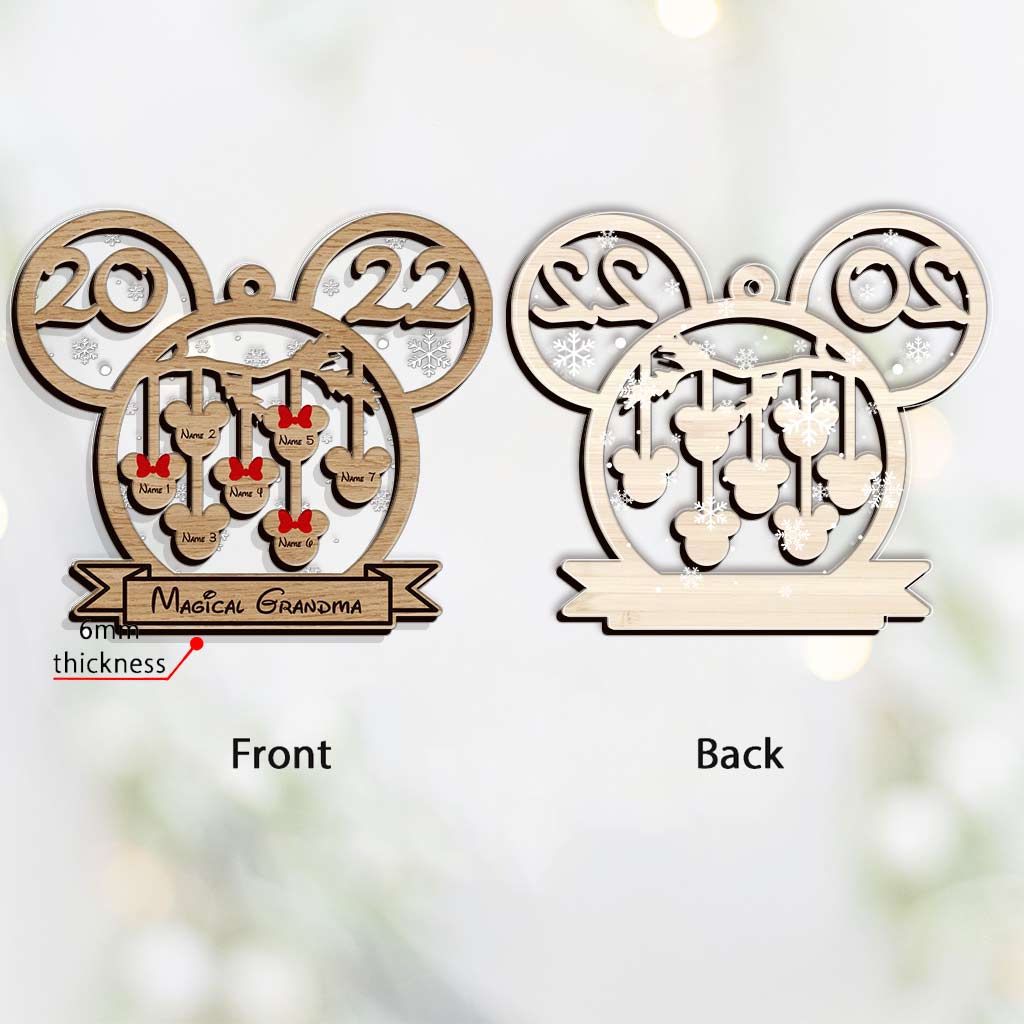 Personalized Christmas Layers Mix Ornament for Grandma - Custom Name Decoration