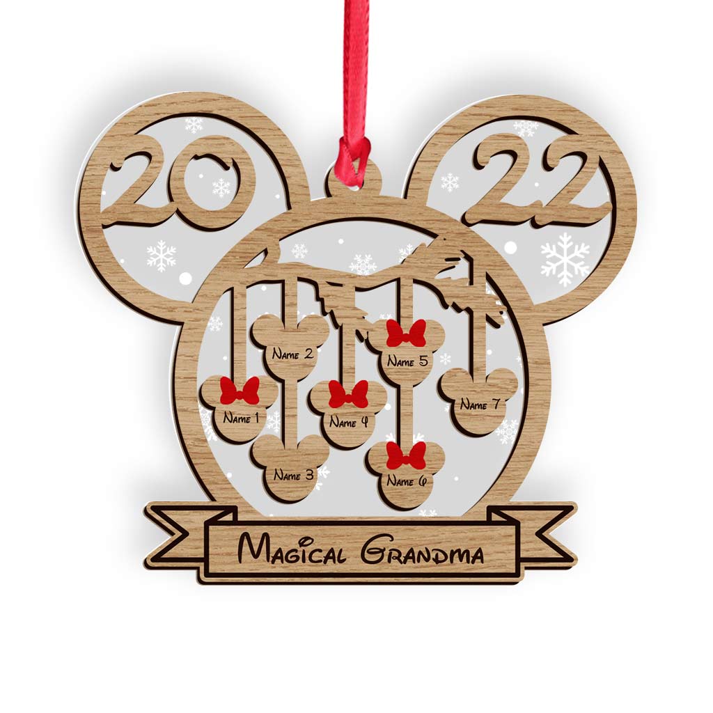 Personalized Christmas Layers Mix Ornament for Grandma - Custom Name Decoration