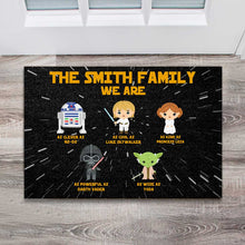 Load image into Gallery viewer, Personalized Star Wars Doormat Family Name Custom Gift
