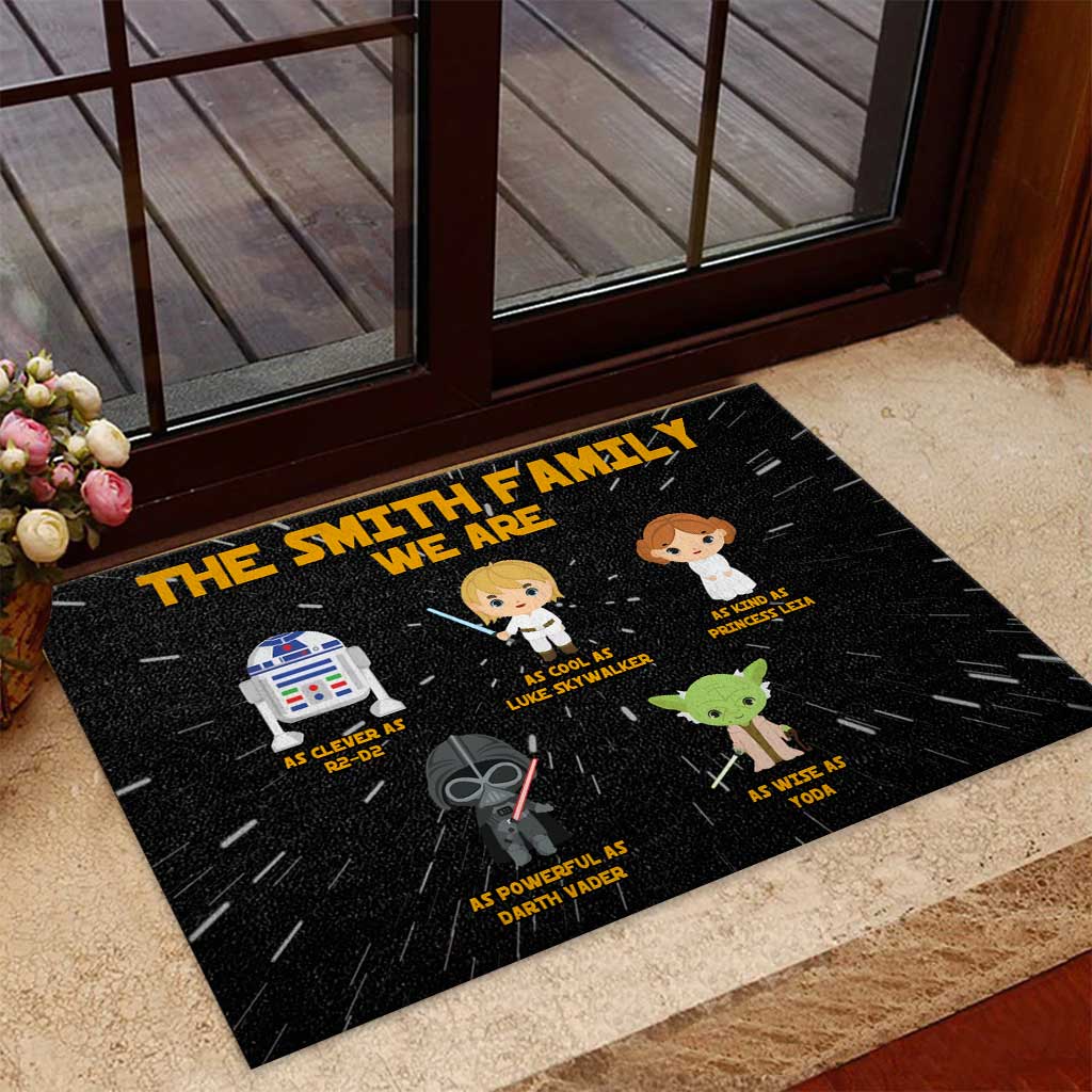 Personalized Star Wars Doormat Family Name Custom Gift
