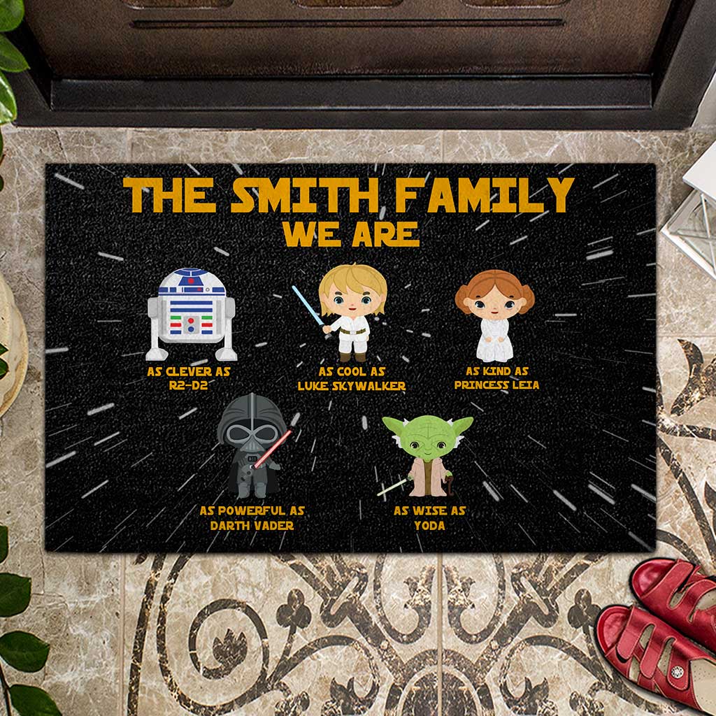 Personalized Star Wars Doormat Family Name Custom Gift