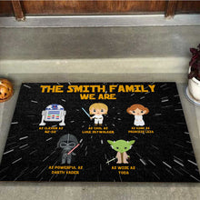 Load image into Gallery viewer, Personalized Star Wars Doormat Family Name Custom Gift
