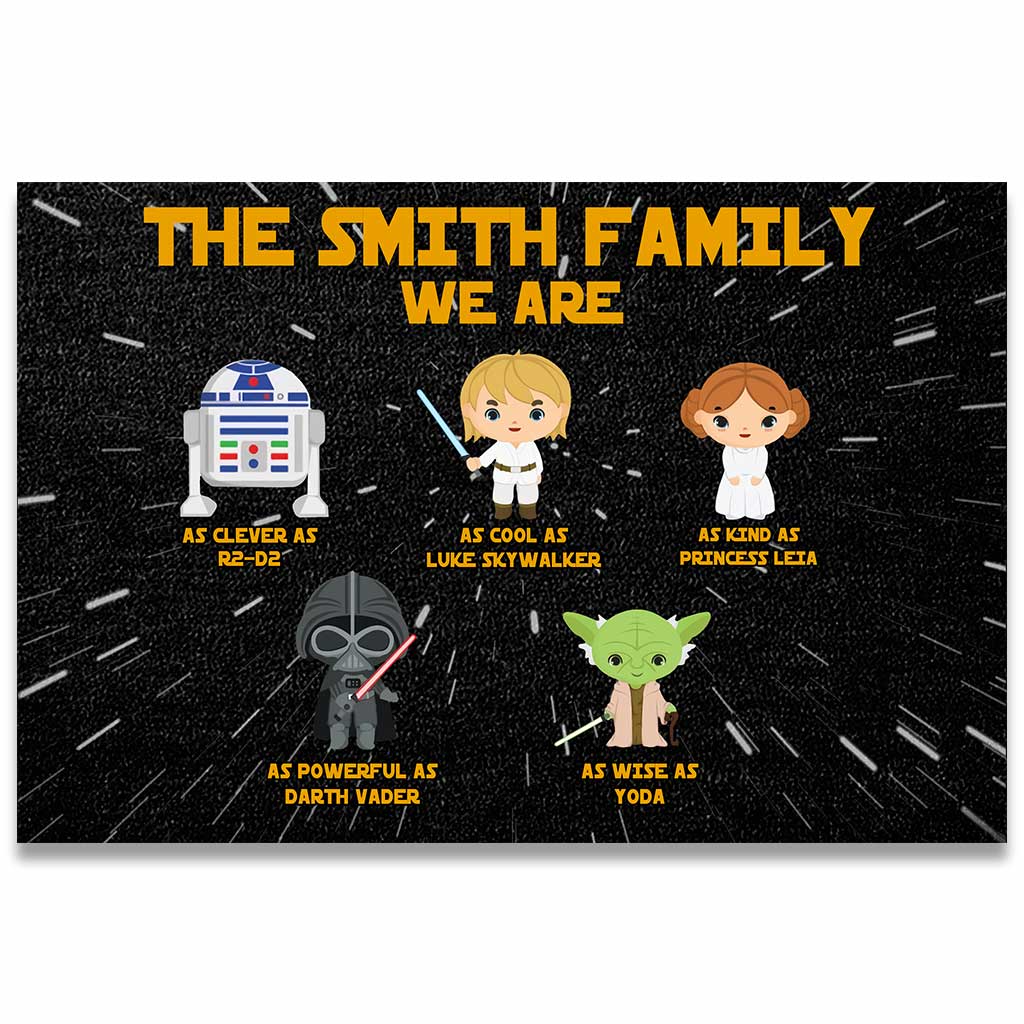 Personalized Star Wars Doormat Family Name Custom Gift