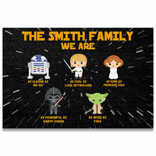 Load image into Gallery viewer, Personalized Star Wars Doormat Family Name Custom Gift
