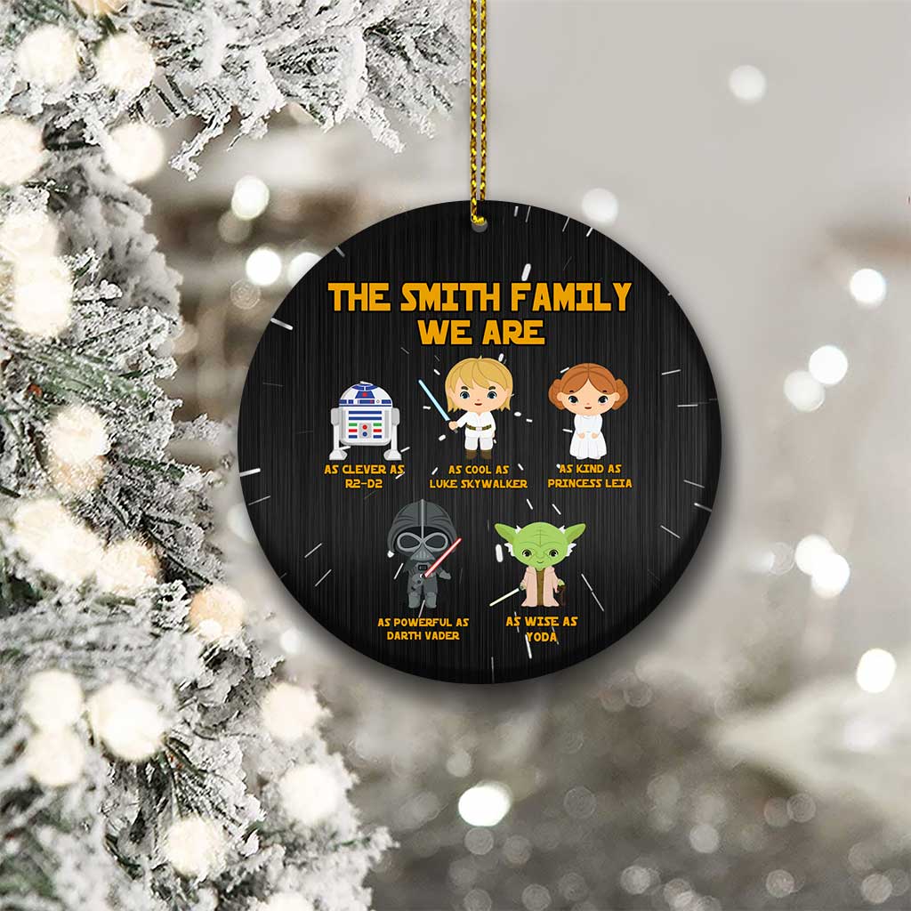 Personalized Christmas Round Aluminium Ornament For Family Gift