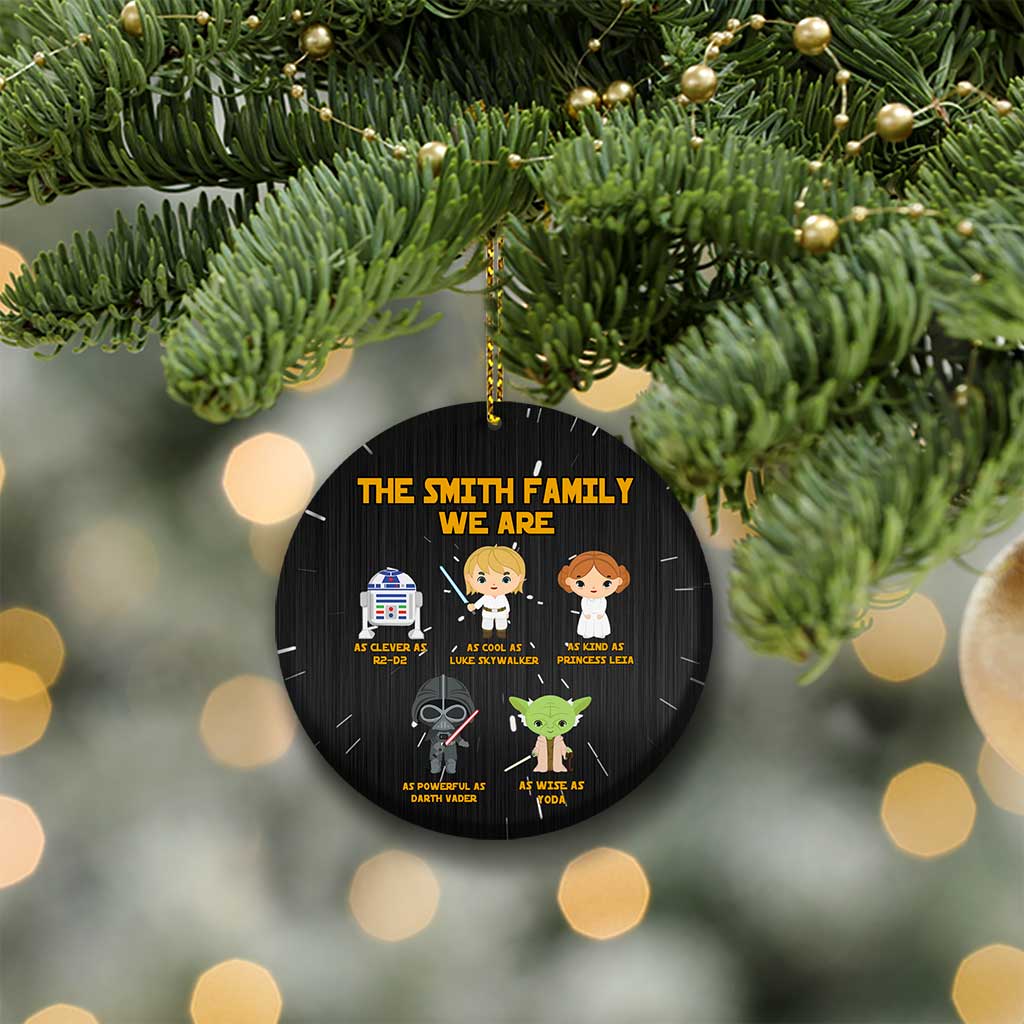 Personalized Christmas Round Aluminium Ornament For Family Gift