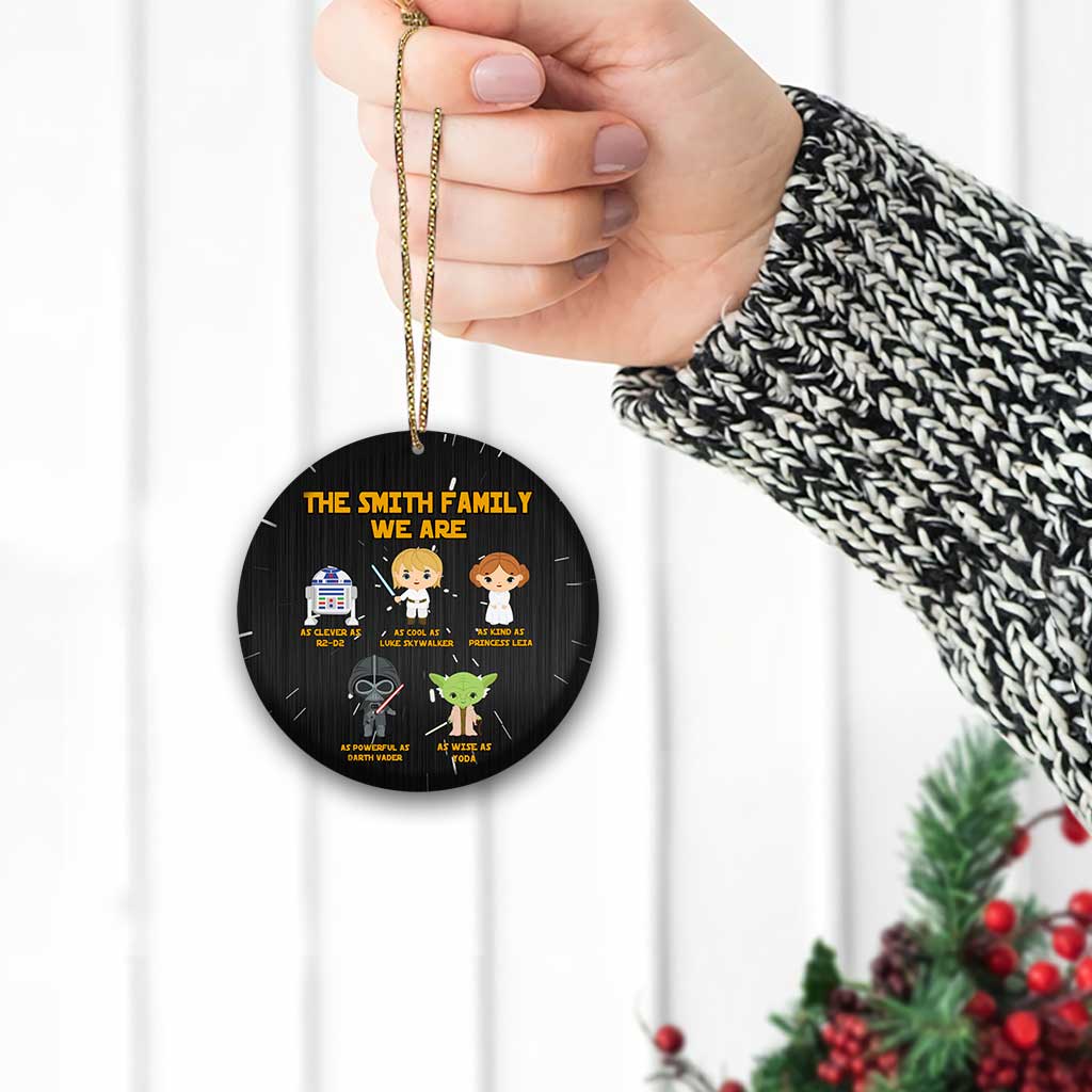 Personalized Christmas Round Aluminium Ornament For Family Gift
