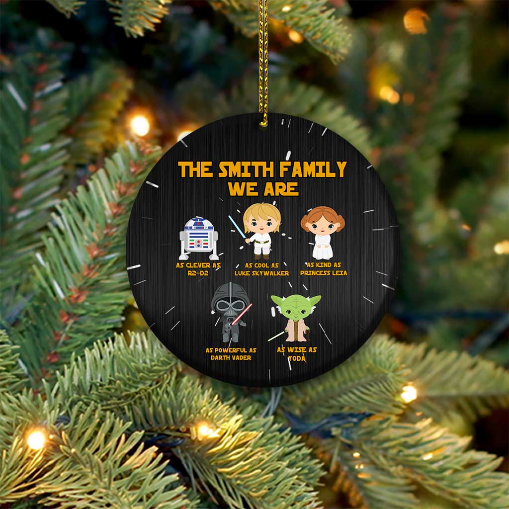 Personalized Christmas Round Aluminium Ornament For Family Gift