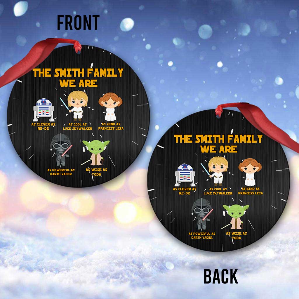 Personalized Christmas Round Aluminium Ornament For Family Gift