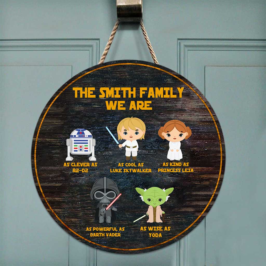 Personalized Round Wood Sign Family Decor Custom Name Gift