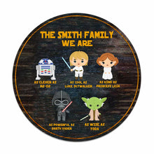 Load image into Gallery viewer, Personalized Round Wood Sign Family Decor Custom Name Gift
