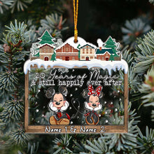 Load image into Gallery viewer, Personalized Christmas Mouse Ears Ornament Custom Names Gift for Couple

