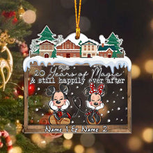 Load image into Gallery viewer, Personalized Christmas Mouse Ears Ornament Custom Names Gift for Couple
