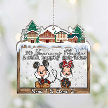 Load image into Gallery viewer, Personalized Christmas Mouse Ears Ornament Custom Names Gift for Couple
