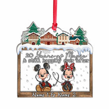Load image into Gallery viewer, Personalized Christmas Mouse Ears Ornament Custom Names Gift for Couple
