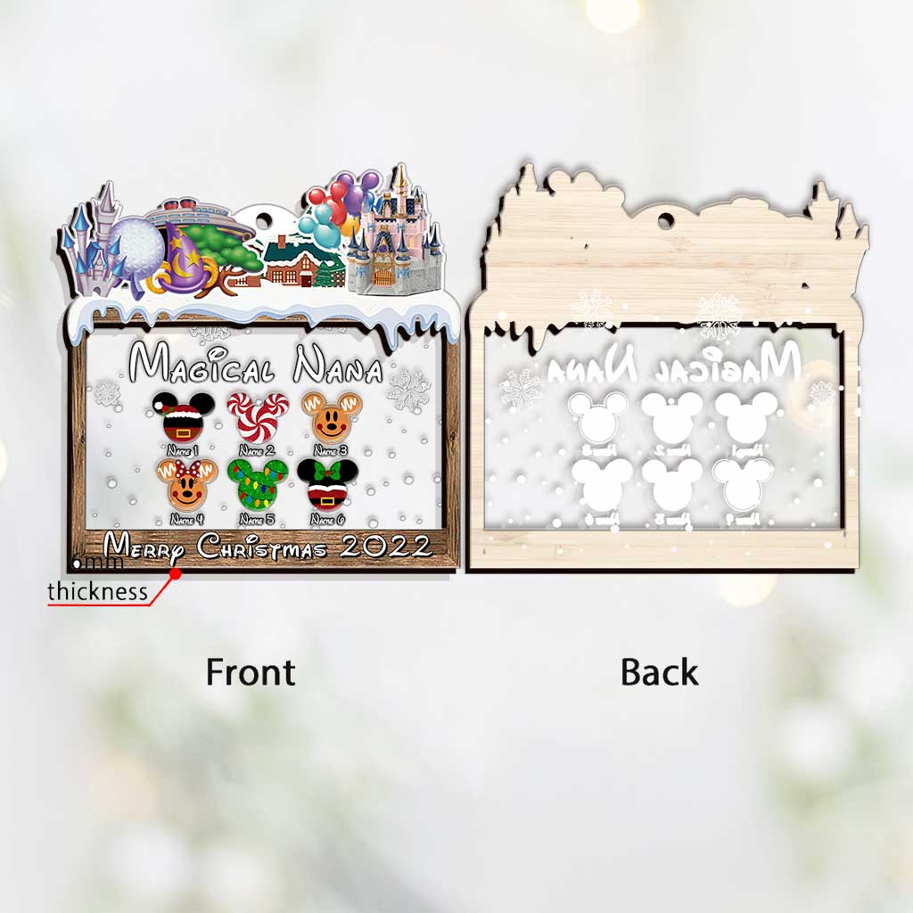Personalized Christmas Layers Mix Ornament for Grandma | Custom Name Gift