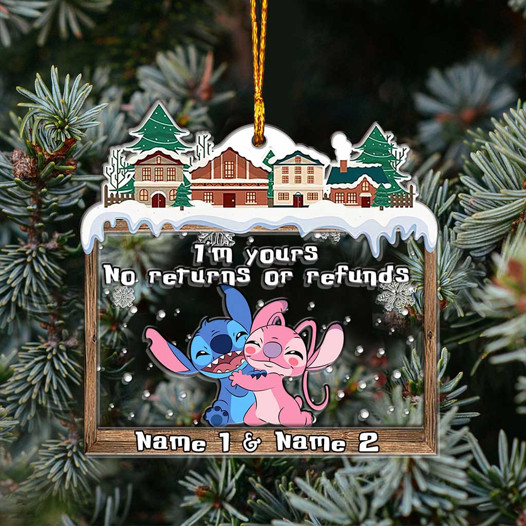 Personalized Christmas Ohana Layers Mix Ornament Gift