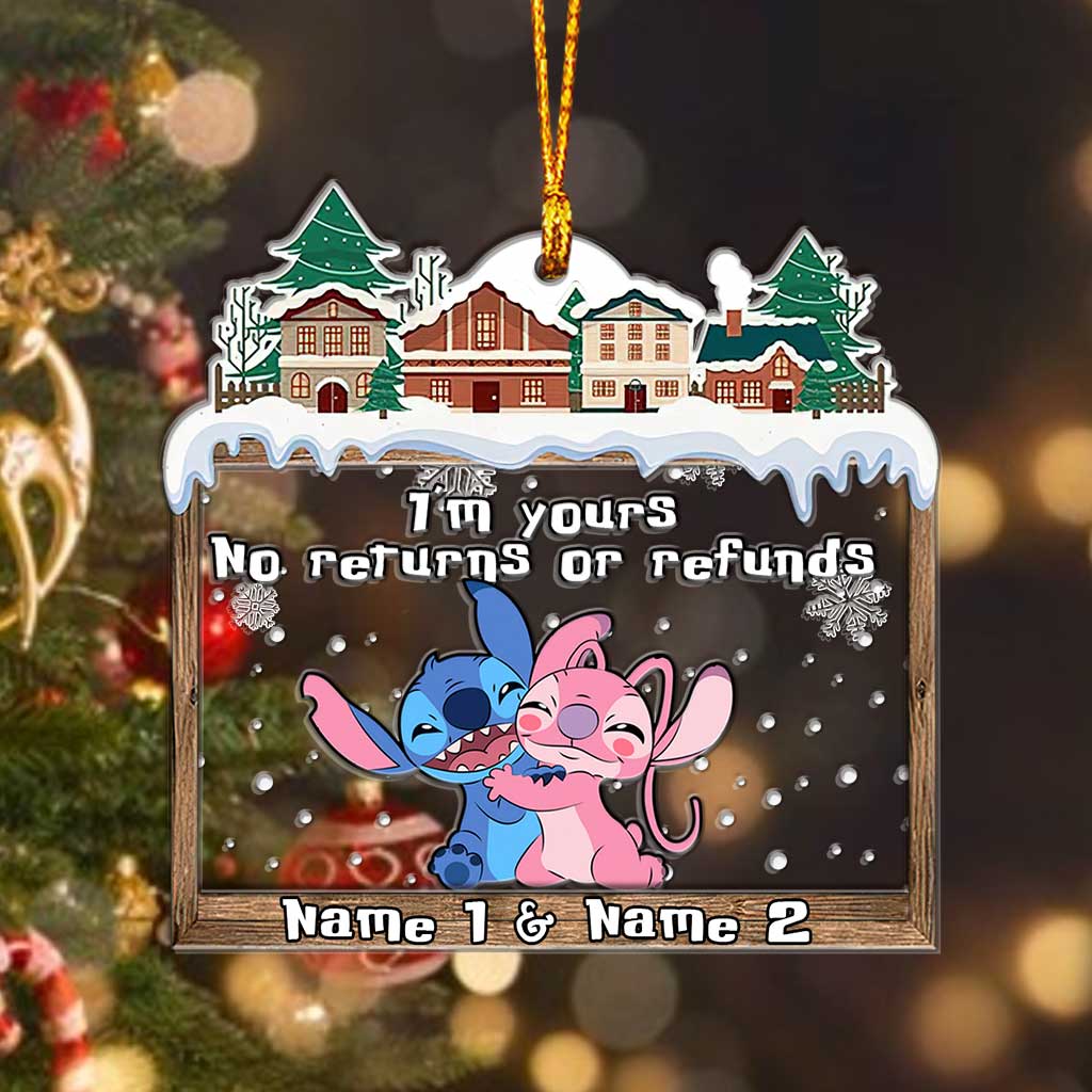 Personalized Christmas Ohana Layers Mix Ornament Gift