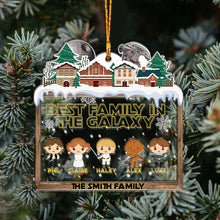 Load image into Gallery viewer, Personalized Christmas Ornament Best Family in the Galaxy Gift
