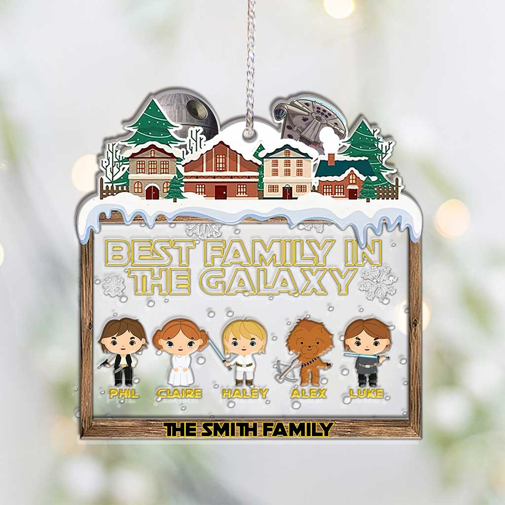 Personalized Christmas Ornament Best Family in the Galaxy Gift