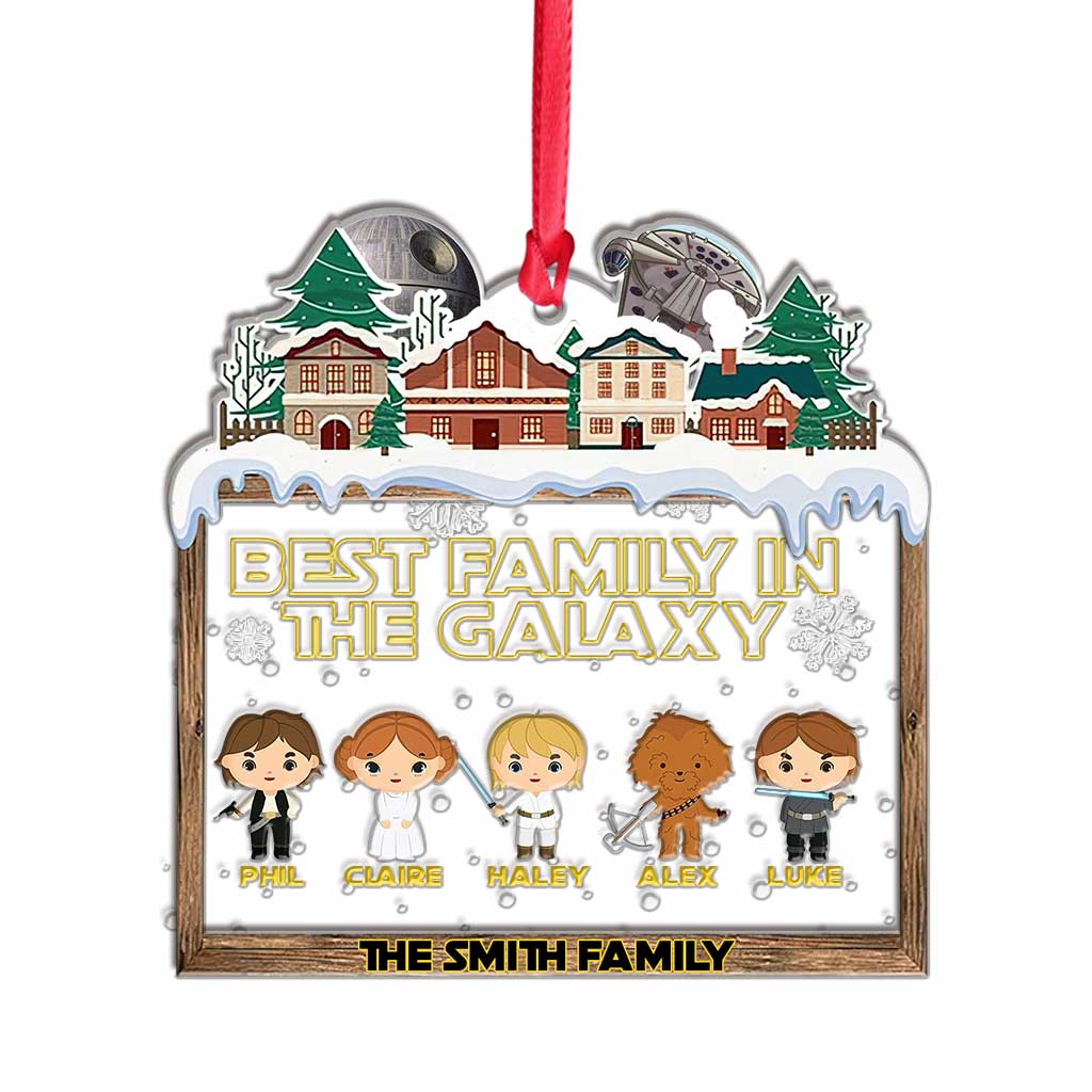 Personalized Christmas Ornament Best Family in the Galaxy Gift