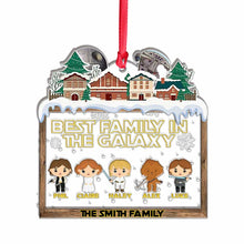 Load image into Gallery viewer, Personalized Christmas Ornament Best Family in the Galaxy Gift
