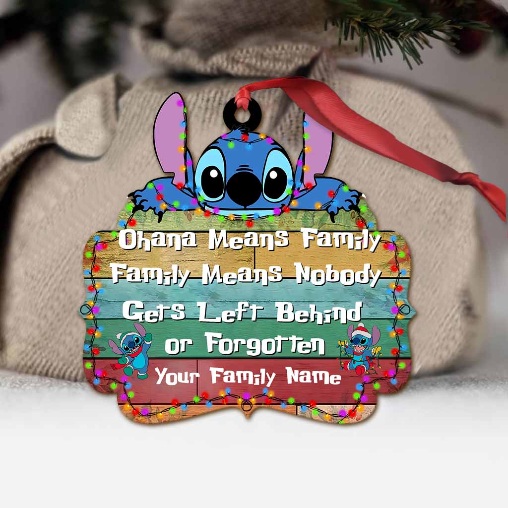Personalized Ohana Means Family Christmas Ornament Custom Gift
