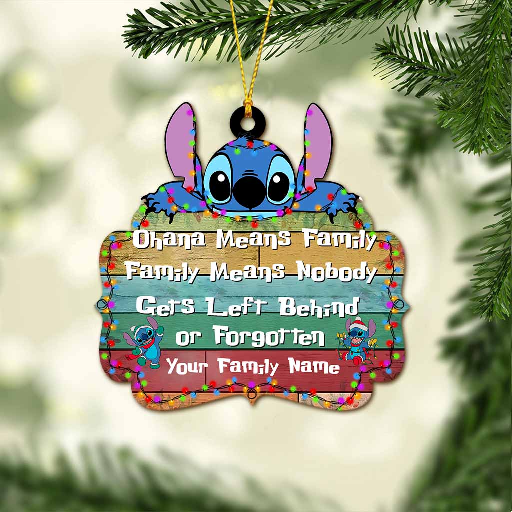 Personalized Ohana Means Family Christmas Ornament Custom Gift
