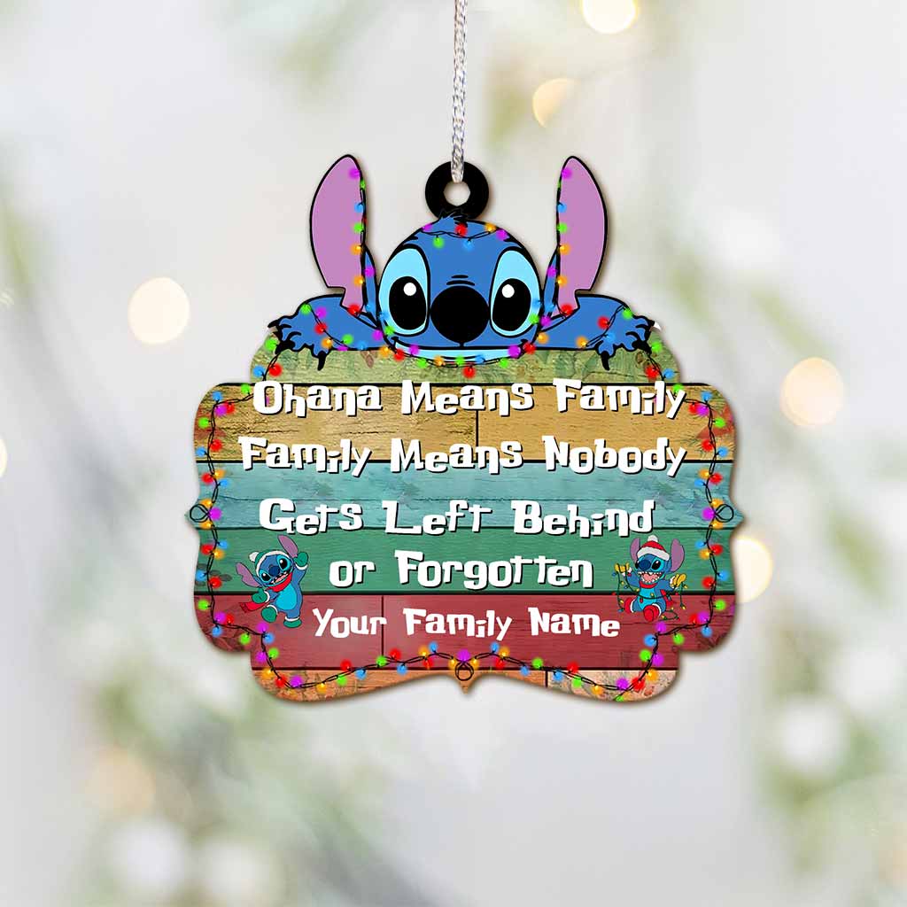 Personalized Ohana Means Family Christmas Ornament Custom Gift