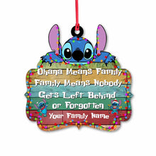 Load image into Gallery viewer, Personalized Ohana Means Family Christmas Ornament Custom Gift
