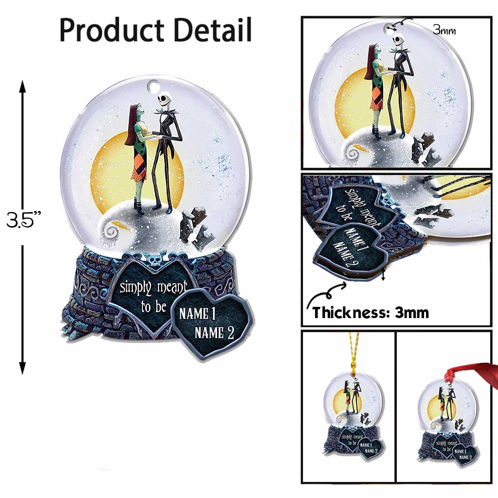 Personalized Christmas Ornament Simply Meant To Be Custom Name Gift