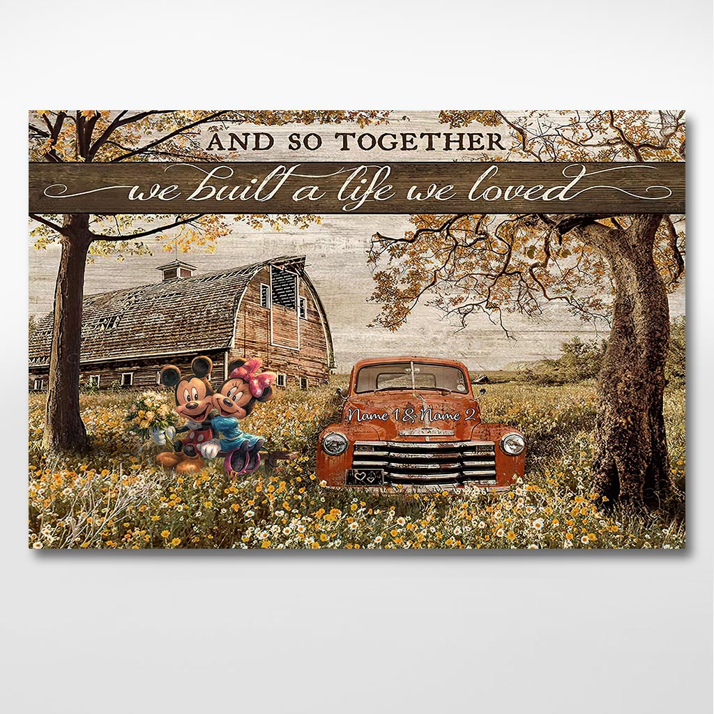 Personalized Couple Mouse Poster Together We Built A Life We Love Gift