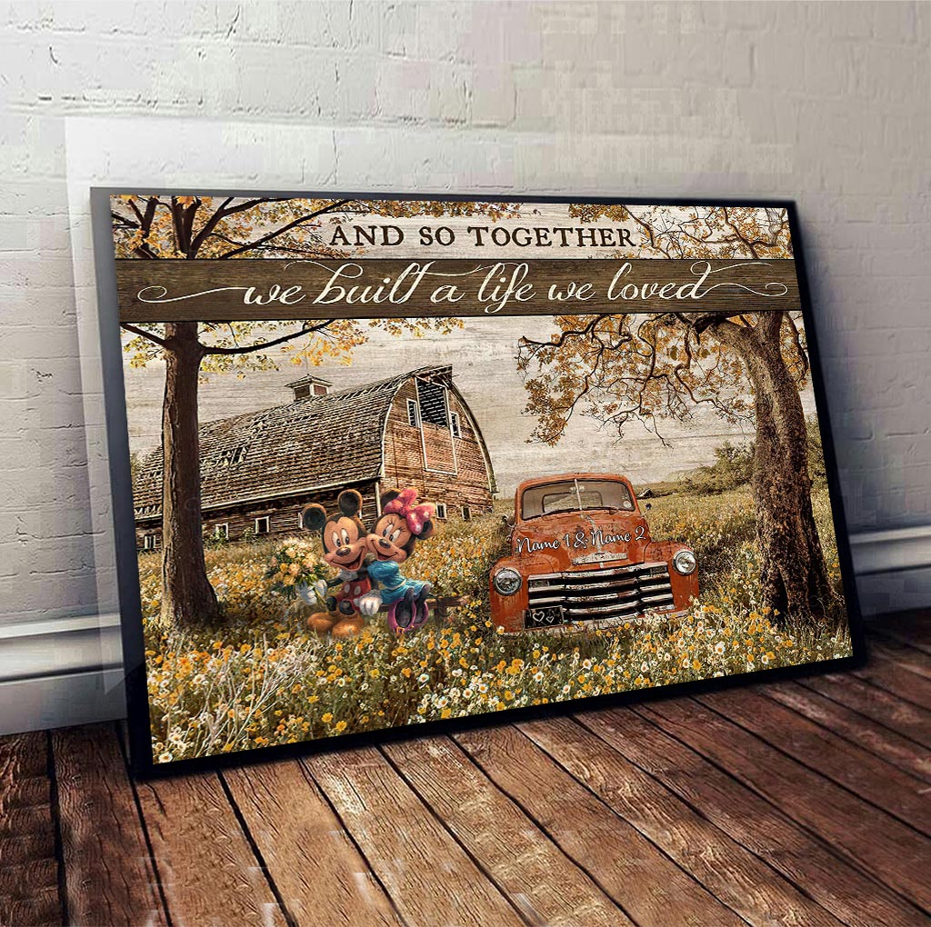 Personalized Couple Mouse Poster Together We Built A Life We Love Gift